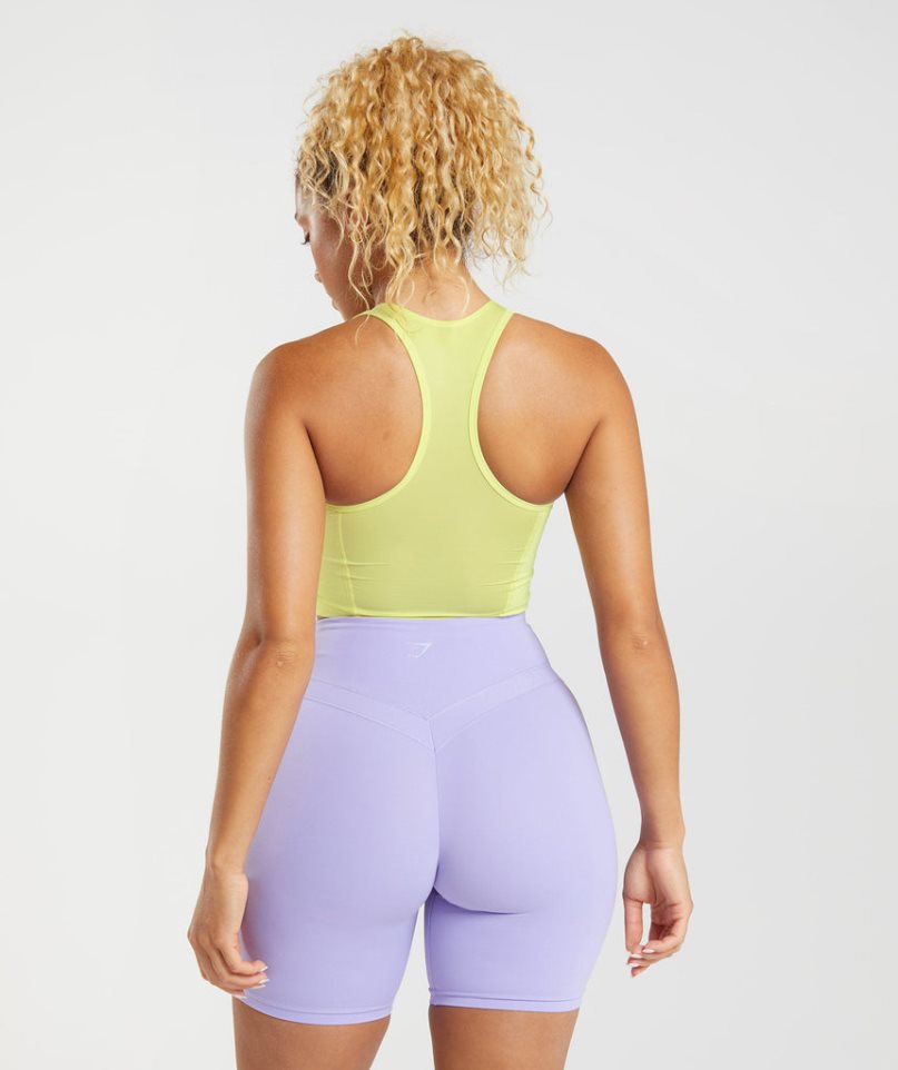 Podkoszulki Gymshark Whitney Crop Damskie Żółte | PL 231XRO